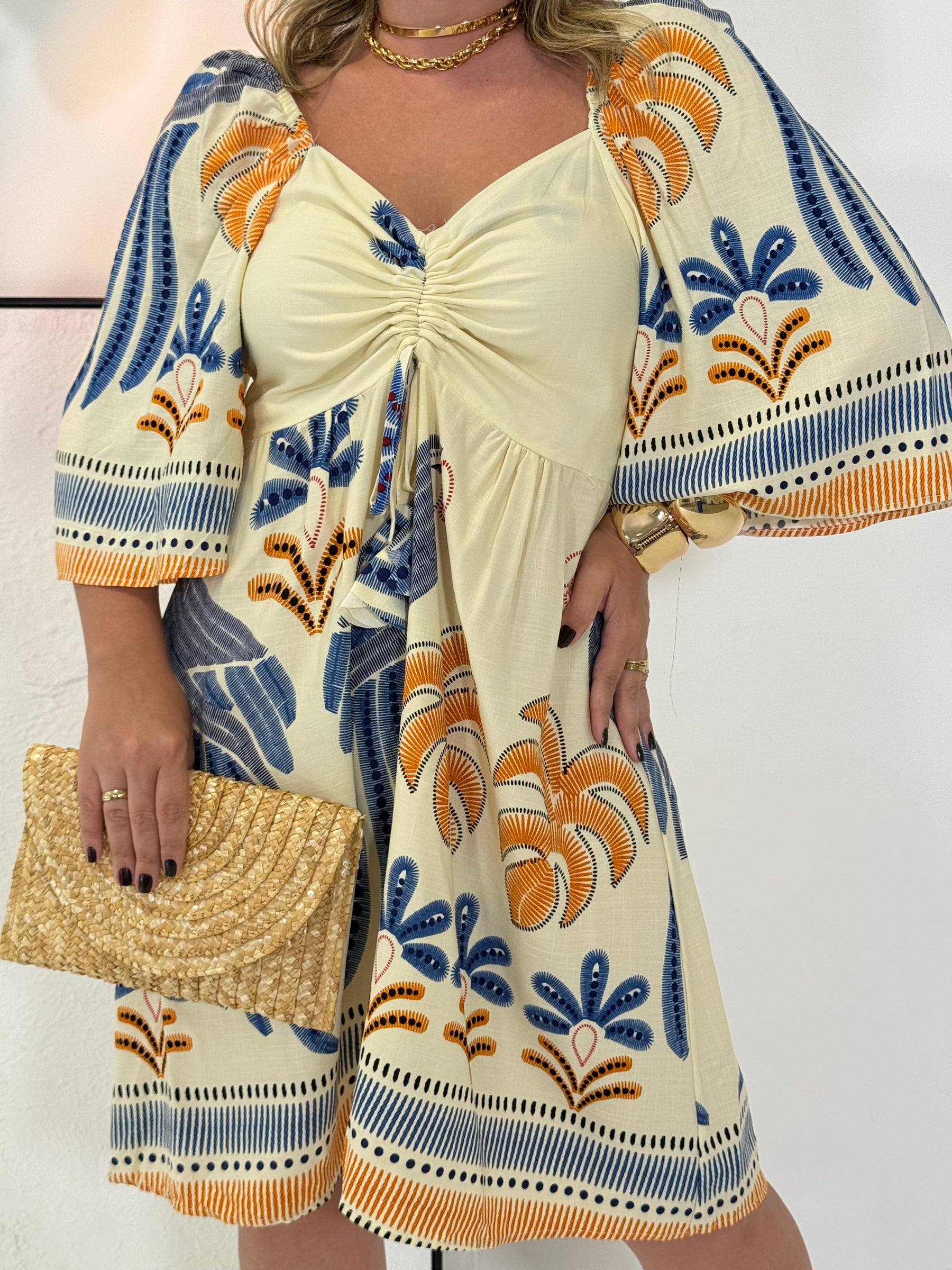 Vestido Midi Maysa- O Frescor Vibrante do Viscolinho em um Look Artesanal