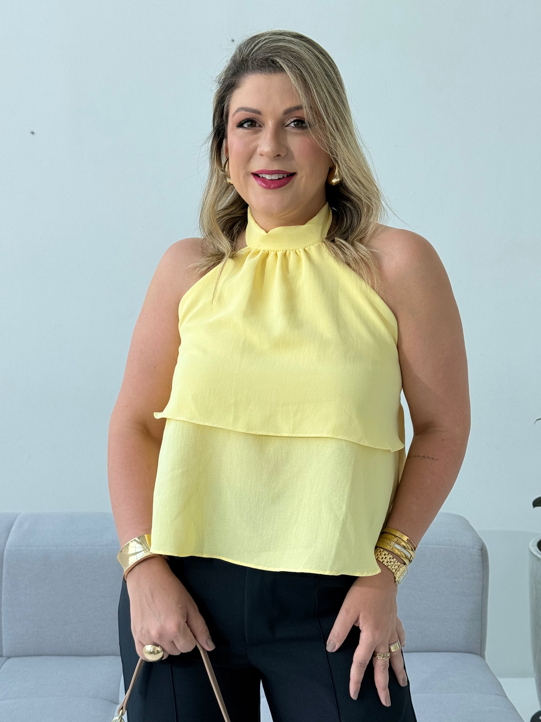 Blusa Lila Amarela – Leveza, Estilo e Elegância Solar