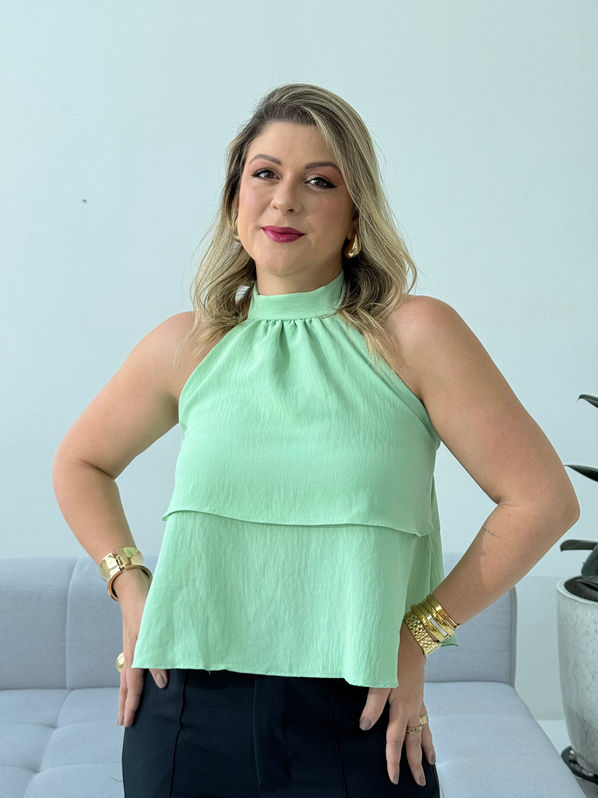 Blusa Lila Verde – Frescor, Elegância e Estilo em Uma Só Peça