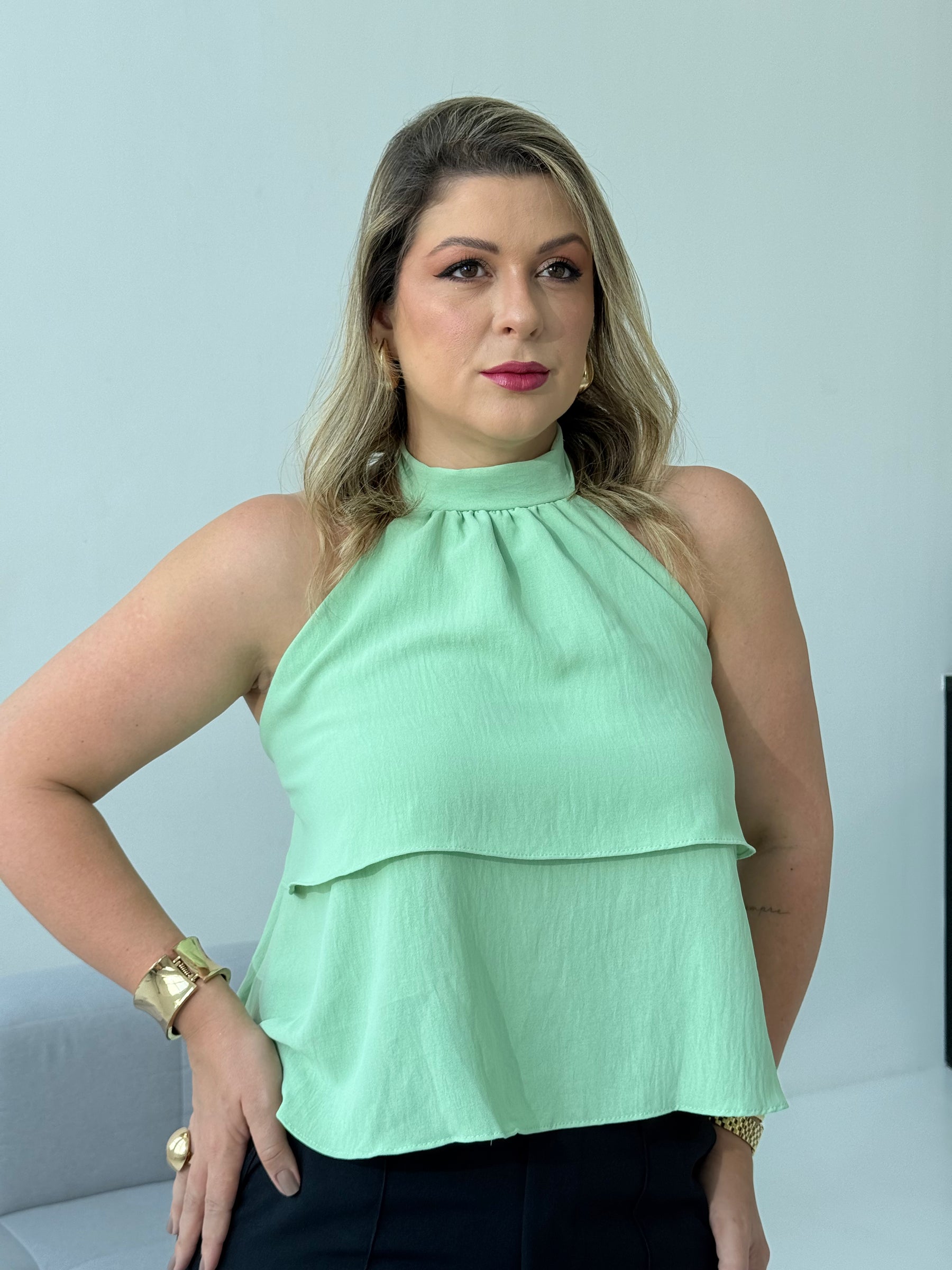 Blusa Lila Verde – Frescor, Elegância e Estilo em Uma Só Peça