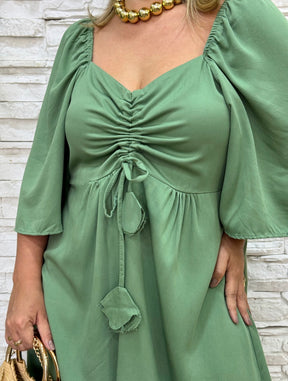Vestido Midi Maysa- O Frescor Vibrante do Viscolinho em um Look Artesanal