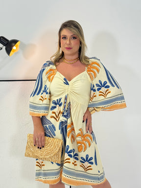 Vestido Midi Maysa- O Frescor Vibrante do Viscolinho em um Look Artesanal