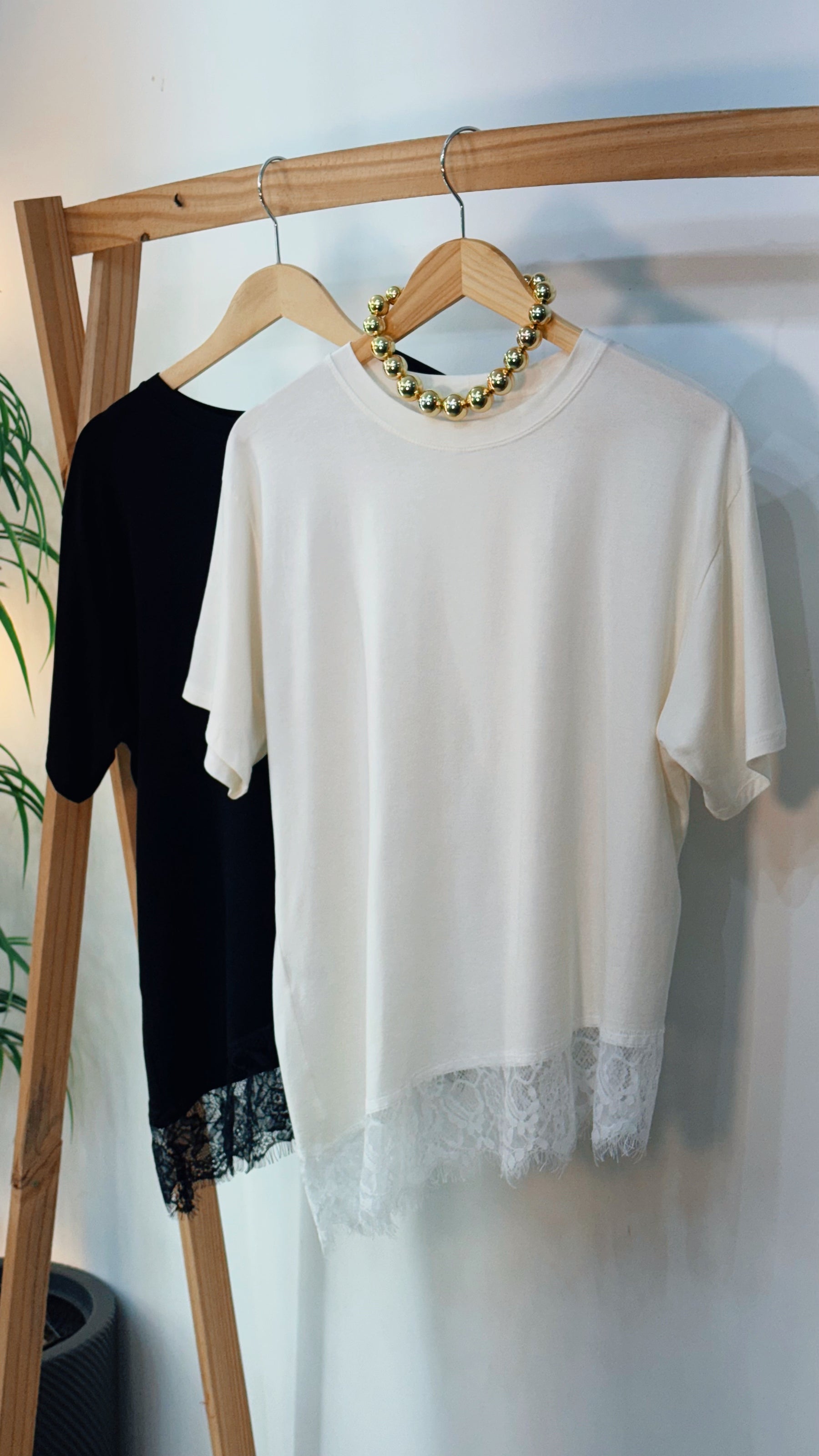 Blusa tendência-Detalhe em Renda Guipir