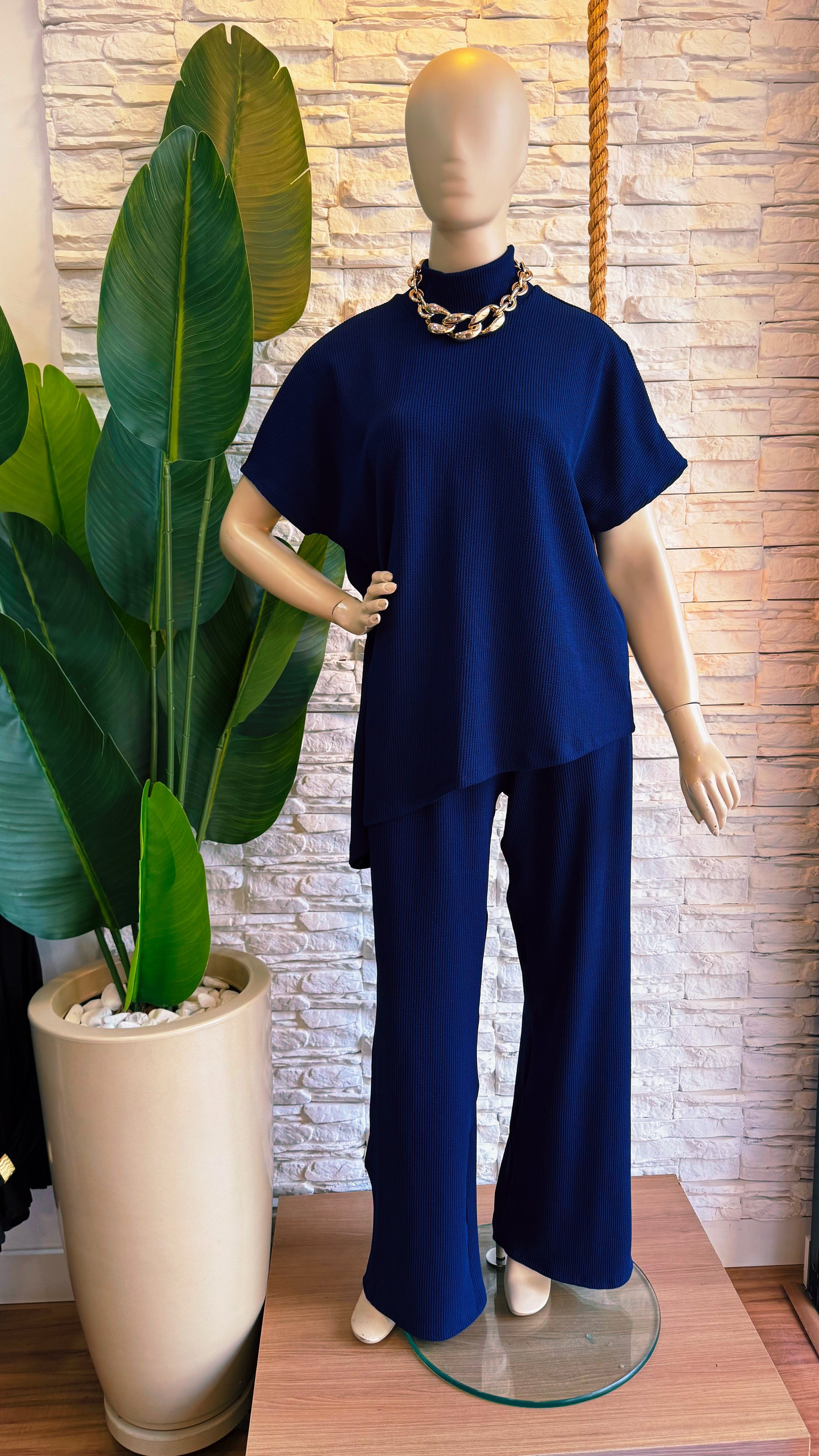 Conjunto Paloma em Malha Creponada