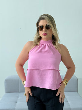 Blusa Lila Rosa – Sofisticação e Leveza com Toque Feminino