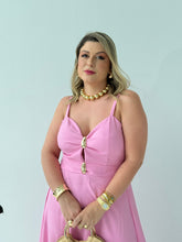 Vestido Tânia Rosa – Delicadeza e Elegância em Tecido Leve